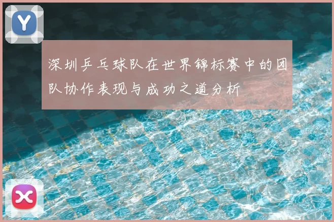 深圳乒乓球队在世界锦标赛中的团队协作表现与成功之道分析