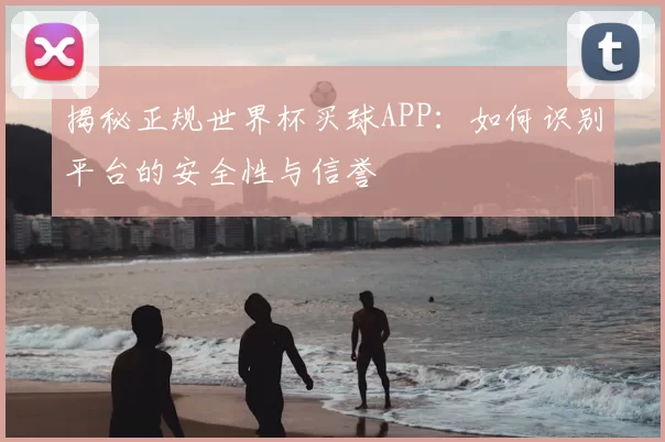 揭秘正规世界杯买球APP:如何识别平台的安全性与信誉